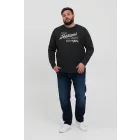klasszikus BLEND BHDopper BT férfi longsleeve  kerek nyakú hosszú-újj Ing 20713446ME-194007 fekete Méret: 5XL