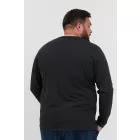 klasszikus BLEND BHDopper BT férfi longsleeve  kerek nyakú hosszú-újj Ing 20713446ME-194007 fekete Méret: 5XL