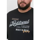 klasszikus BLEND BHDopper BT férfi longsleeve  kerek nyakú hosszú-újj Ing 20713446ME-194007 fekete Méret: 5XL