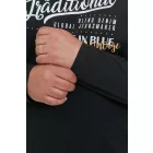 klasszikus BLEND BHDopper BT férfi longsleeve  kerek nyakú hosszú-újj Ing 20713446ME-194007 fekete Méret: 5XL