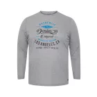 klasszikus BLEND BHDopper BT férfi longsleeve  kerek nyakú hosszú-újj Ing Plus sizes 20713446ME-200274 szürke Méret: 3XL