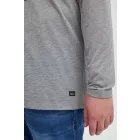 klasszikus BLEND BHDopper BT férfi longsleeve  kerek nyakú hosszú-újj Ing Plus sizes 20713446ME-200274 szürke Méret: 6XL