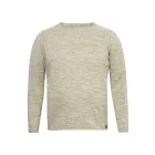klasszikus BLEND BHDan BT férfi elegáns kötött Pulóver  kerek nyakú kötött Pulóver Plus sizes 20713439ME-120105 bézs Méret: 6XL