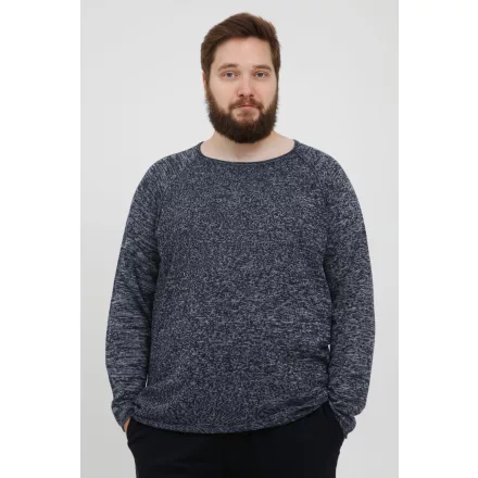 klasszikus BLEND BHDan BT férfi elegáns kötött Pulóver  kerek nyakú kötött Pulóver 20713439ME-194024 kék Méret: 4XL