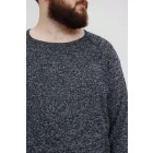 klasszikus BLEND BHDan BT férfi elegáns kötött Pulóver  kerek nyakú kötött Pulóver 20713439ME-194024 kék Méret: 4XL
