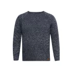 klasszikus BLEND BHDan BT férfi elegáns kötött Pulóver  kerek nyakú kötött Pulóver 20713439ME-194024 kék Méret: 5XL