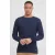 klasszikus BLEND BHPullover férfi chunky kötött Pulóver  kerek nyakú kötött Pulóver 20712645-194024 kék Méret: S