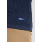 klasszikus BLEND BHPullover férfi chunky kötött Pulóver  kerek nyakú kötött Pulóver 20712645-194024 kék Méret: S