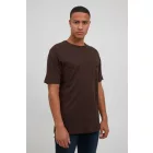 klasszikus tömör SDVicente férfi póló  kerek nyakú Ing 21106125-190814 barna Méret: S