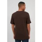 klasszikus tömör SDVicente férfi póló  kerek nyakú Ing 21106125-190814 barna Méret: S