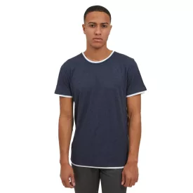   klasszikus 11 PROJECT PRVenanzio férfi póló  kerek nyakú Ing 20714124ME-1940241 kék Méret: 2XL