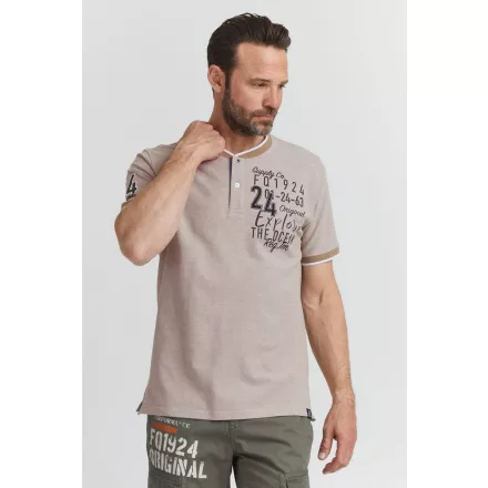 klasszikus FQ1924 FQIikay férfi póló  kerek nyakú Ing 21900187-ME-171113 barna Méret: L