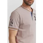 klasszikus FQ1924 FQIikay férfi póló  kerek nyakú Ing 21900187-ME-171113 barna Méret: XL
