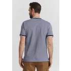klasszikus FQ1924 FQIikay férfi póló  kerek nyakú Ing 21900187-ME-193923 kék Méret: L