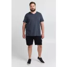 klasszikus tömör SDBedo BT férfi póló  V-nyak Ing 21300881-ME-1940101 kék Méret: 4XL
