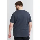 klasszikus tömör SDBedo BT férfi póló  V-nyak Ing 21300881-ME-1940101 kék Méret: 4XL