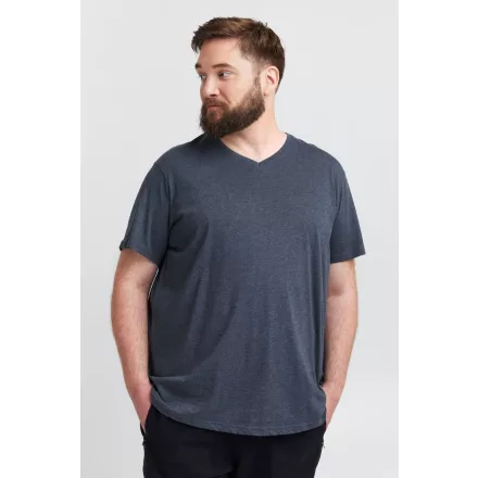klasszikus tömör SDBedo BT férfi póló  V-nyak Ing 21300881-ME-1940101 kék Méret: 5XL