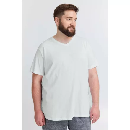 klasszikus tömör SDBedo BT férfi póló  V-nyak Ing 21300881-ME-110601 fehér Méret: 3XL