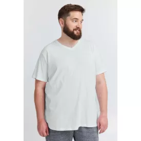   klasszikus tömör SDBedo BT férfi póló  V-nyak Ing 21300881-ME-110601 fehér Méret: 6XL
