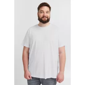   klasszikus tömör SDBedonno BT férfi póló  kerek nyakú Ing 21300883-ME-110601 fehér Méret: 4XL