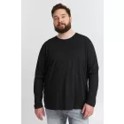 klasszikus tömör SDBedon BT férfi longsleeve  kerek nyakú hosszú-újj Ing 21300882-ME-194007 fekete Méret: 5XL