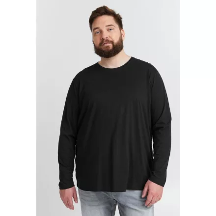 klasszikus tömör SDBedon BT férfi longsleeve  kerek nyakú hosszú-újj Ing 21300882-ME-194007 fekete Méret: 5XL
