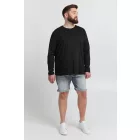 klasszikus tömör SDBedon BT férfi longsleeve  kerek nyakú hosszú-újj Ing 21300882-ME-194007 fekete Méret: 5XL