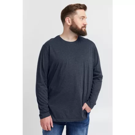 klasszikus tömör SDBedon BT férfi longsleeve  kerek nyakú hosszú-újj Ing 21300882-ME-1940101 kék Méret: 3XL