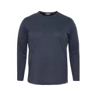 klasszikus tömör SDBedon BT férfi longsleeve  kerek nyakú hosszú-újj Ing 21300882-ME-1940101 kék Méret: 3XL