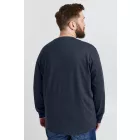 klasszikus tömör SDBedon BT férfi longsleeve  kerek nyakú hosszú-újj Ing 21300882-ME-1940101 kék Méret: 3XL