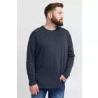 klasszikus tömör SDBedon BT férfi longsleeve  kerek nyakú hosszú-újj Ing 21300882-ME-1940101 kék Méret: 6XL
