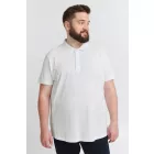 klasszikus tömör SDBanjo BT férfi polo Ing  3-gomb placket Ing 21300884-ME-790001 fehér Méret: 4XL