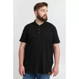  klasszikus tömör SDTrip BT férfi polo Ing  3-gomb placket Ing 21300885-ME-799000 fekete Méret: 5XL