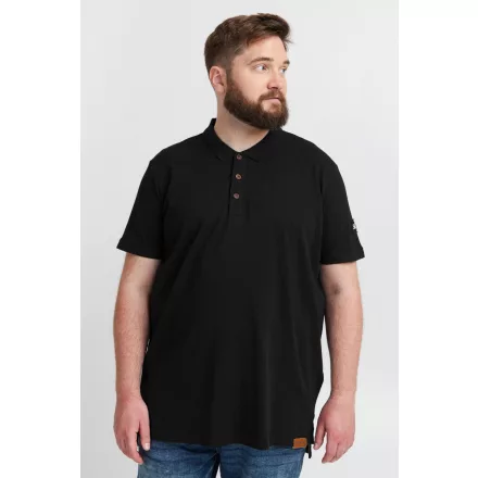 klasszikus tömör SDTrip BT férfi polo Ing  3-gomb placket Ing 21300885-ME-799000 fekete Méret: 5XL