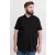 klasszikus tömör SDTrip BT férfi polo Ing  3-gomb placket Ing 21300885-ME-799000 fekete Méret: 5XL