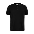 klasszikus tömör SDTrip BT férfi polo Ing  3-gomb placket Ing 21300885-ME-799000 fekete Méret: 5XL