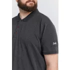 klasszikus tömör SDTrip BT férfi polo Ing  3-gomb placket Ing 21300885-ME-7989915 kék Méret: 6XL
