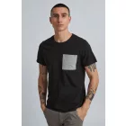 klasszikus BLEND BHBenedikt férfi póló  kerek nyakú Ing 20714408ME-194007 fekete Méret: L