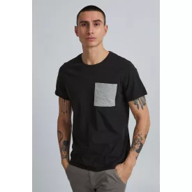   klasszikus BLEND BHBenedikt férfi póló  kerek nyakú Ing 20714408ME-194007 fekete Méret: XL