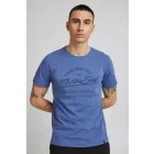klasszikus BLEND BHAmatus férfi póló  kerek nyakú Ing 20714728ME-183928 kék Méret: L