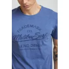 klasszikus BLEND BHAmatus férfi póló  kerek nyakú Ing 20714728ME-183928 kék Méret: M