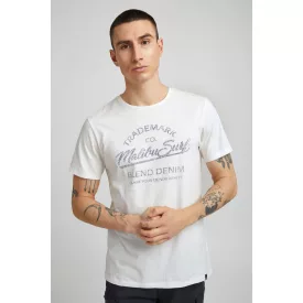   klasszikus BLEND BHAmatus férfi póló  kerek nyakú Ing 20714728ME-110602 fehér Méret: L