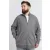 klasszikus BLEND BHLenner BT férfi pulóver kabát álló gallérral Plus size 20714929ME-200277 Szürke Méret:6XL