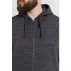 klasszikus BLEND BT Velno férfi kapucnis cipzáras pulóver Plus size 20714928ME-194007 Fekete Méret:4XL