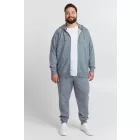 klasszikus BLEND BT Velno férfi kapucnis cipzáras pulóver Plus size 20714928ME-194013 Kék Méret:4XL