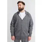 klasszikus BLEND BT Velno férfi kapucnis cipzáras pulóver Plus size 20714928ME-200277 Szürke Méret:4XL