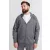 klasszikus BLEND BT Velno férfi kapucnis cipzáras pulóver Plus size 20714928ME-200277 Szürke Méret:4XL