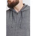 klasszikus BLEND BT Velno férfi kapucnis cipzáras pulóver Plus size 20714928ME-200277 Szürke Méret:6XL