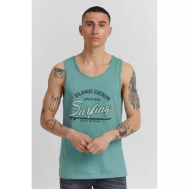   klasszikus BLEND BDLingo férfi tank Top  kerek nyakú Top 20714921ME-164712 kék Méret: M