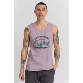   klasszikus BLEND BDLingo férfi tank Top  kerek nyakú Top 20714921ME-173808 lila Méret: XL